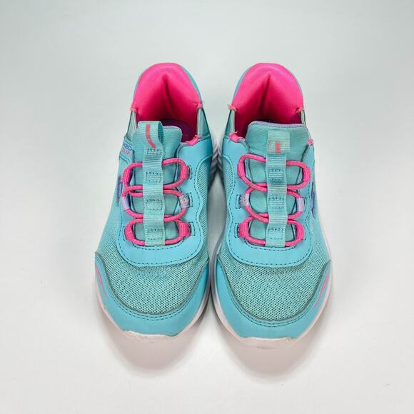 Skechers Slip-ins Bounder Blue Pink Kids Sneakers Comfort Shoes Youth Size 9 - Picture 3 of 10